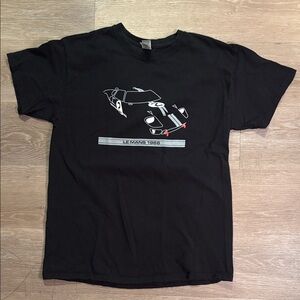 Black Le Mans 1966 Ford GT40 Graphic Men's T-Shirt LARGE